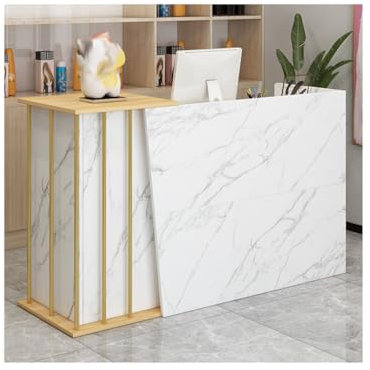 Empfangstheke, Einfacher, Moderner Supermarkt, Minimarkt, Hotel, Kleine Bar, Schönheitssalon, Bekleidungsgeschäft, Kassierer, Rezeption, Kasse Für Den Salon, Empfangsr(Size:140cm/55.11in,Color:Marmor)