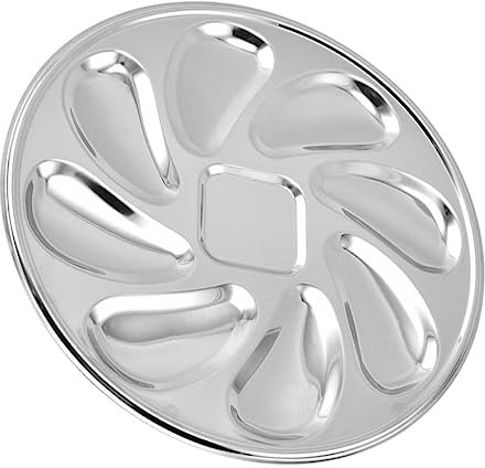 Cabilock 1pieza Plato De Inoxidable Para Servir Ostras y Aperitivos Para Buffet y Reuniones Resistente y De Limpiar