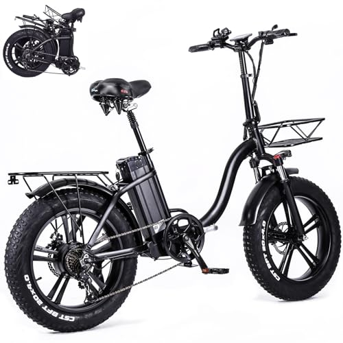 Skivogr 20 Vollgefedertes Klapprad E Bike Elektrofahrrad, 36V/432Wh Akku, 250W 25km/h Motor, Hydraulische Scheibenbremse, Farbdisplay, City E-Bike/Mountainbike/Pedelec Damen Herren Erwachsene