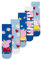 United Labels Peppa Wutz Socken für Mädchen - Kinder Sneaker Kindersocken Söckchen Blau (5er Pack) (DE/NL/SE/PL, Numerisch, 27, 30, Regular, Blau)