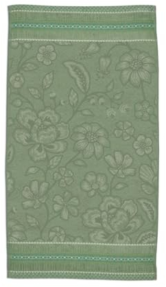 Pip Studio Jasmin Jaquard Handtuch Green 55x100cm (1 Stück) BH