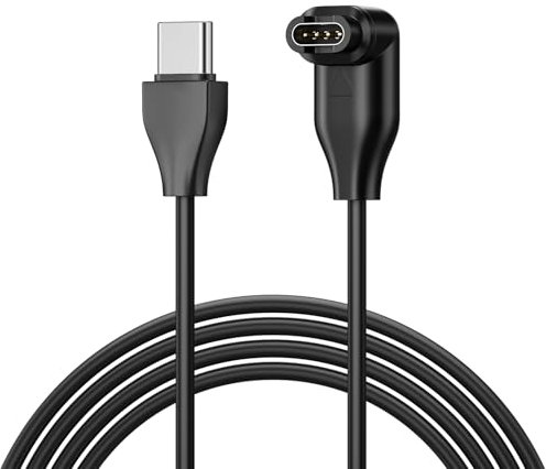 YLK Chargeur Compatible avec Garmin Fenix 7 7S 7X, 6 6S 6X Pro, 5 5S 5X Plus,Forerunner 255 935 945 45S 245, 100cm Câble pour Vivoactive 5 3 4 4S,Vivomove 3 3S (Noir-USB C)