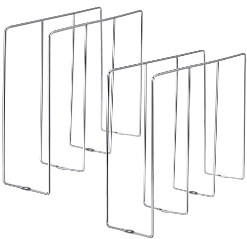 Blulu U Shaped Cookie Sheet Organizer for Cabinet Baking Sheet Organizer Kitchen Cabinet Dividers Vertical Chrome Pan Rack Storage Wires Tray Dividers Face Opening of 3.5