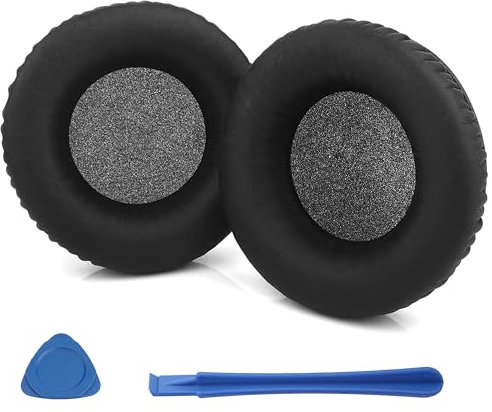 Houjunor Ersatz-Ohrpolster für Beyerdynamic T70P/T5P/T1/DT990/DT880 /DT770 Pro, Ohrpolster mit weichem Memory-Schaum und Proteinleder, Kopfhörer Pads Ersatz mit hochdichter Geräuschisolierung(Schwarz)