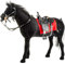 alles-meine.de GmbH großes Pferd/Rappe - schwarz - mit abnehmbaren Sattel - 23 cm hoch - ideal auch für 29 cm Spielzeug Puppen/Pferde beflockt - weiches Fell - aus Kunststoff..