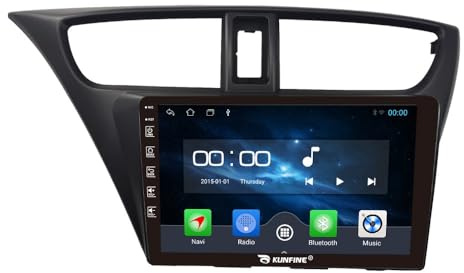 Quad Core 4G+64G Car CarPlay Android Auto 9 IPS Pantalla Navegación Estéreo Pantalla táctil Headunit Pad Tablet cámara Marcha atrás GPS Reproductor Multimedia para Honda Civic 2012-2017 LHD