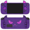 PlayVital Coque pour Steam Deck OLED/Steam Deck Cover avec Caouchon Joystick & Boutons & Trackpads Stickers,Antichoc Antidérapant Anti-Collision Grip Case Silicone-Violet,Cute Demon
