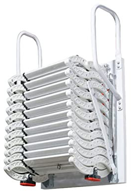 Scala pieghevole per soffitta interno/esterno, scala retrattile per soffitti salvaspazio, accesso per soffitta durevole e facile da installare