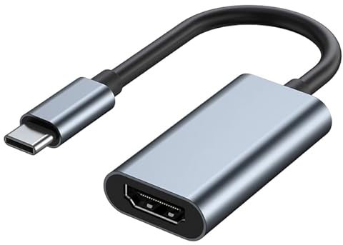 DAJING USB C to HDMI Adapter, 4K USB Type-C to HDMI Adapter, Compatible with iPhone 16/15, MacBook Pro/Air, iPad, Surface Book, Pixelbook, Dell, Samsung Galaxy, Steam, Microsoft