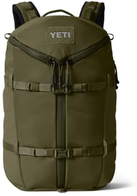 YETI Ranchero 27L Everyday Carry Backpack, Olive | Water & Abrasion-Resistant Lightweight Rucksack with RipZip Opening, Hydration Holsters & Organised Storage