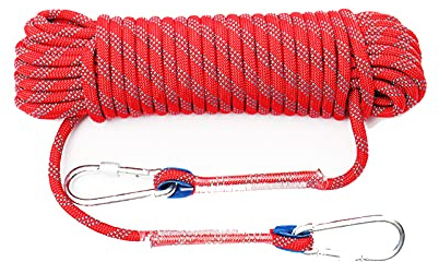 WOTZOV Corde d'escalade multifonctionnelle 10 mm/12 mm/14 mm, Corde de sécurité pour l'escalade, Le Camping, la randonnée, la Navigation de Plaisance, la pêche, la spéléologie,10mm 80M