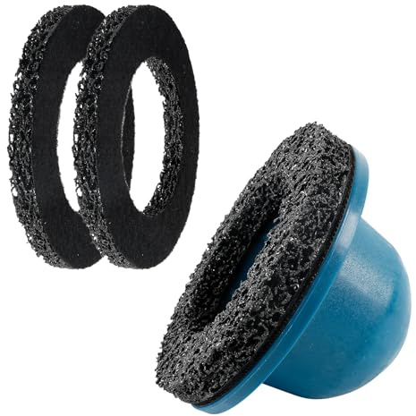 Ponceuse de moyeu de roue, 90 à 150 mm, kit de rouille pour moyeux de roue de voiture avec 2 disques abrasifs en acier pour nettoyer la surface du rotor/roue, polissage nettoyage pour perceuse à air