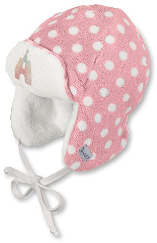 Sterntaler - Mädchen Mütze Fliegermütze zum binden, Punkte, rosa - 4401722, Größe 49