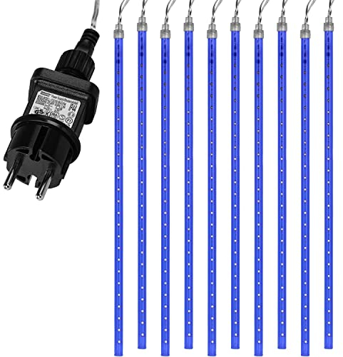VOLTRONIC LED Meteorschauer, innen und außen, IP44, Größen- und Farbwahl, 240 LEDs, blau