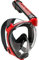 Cressi Duke, Unisex-Erwachsene Vollgesichtsmaske Great Vision Schnorcheln mit Trockenschlauch, Rot (Schwarz/Rot), M/L