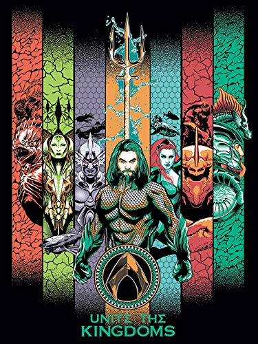 Aquaman WDC100564 Leinwandrucke, Mehrfarbig, 60 x 80cm