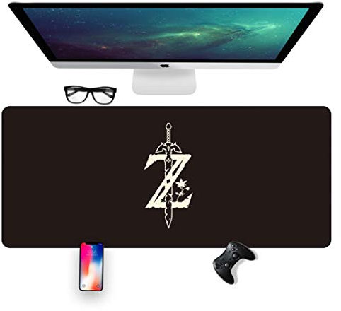 IGIRC Tapis De Souris De La Légende Zelda Wilderness 700X300Mm, Tapis De Souris Speed ​​Gaming, Large XXL Large Tapis De Souris avec Base Épaisse De 2Mm, pour Ordinateurs Portables, Pc