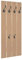 Bilderwelten Wandgarderobe Holz - Terracotta Taupe - Haken schwarz, 100x40 cm