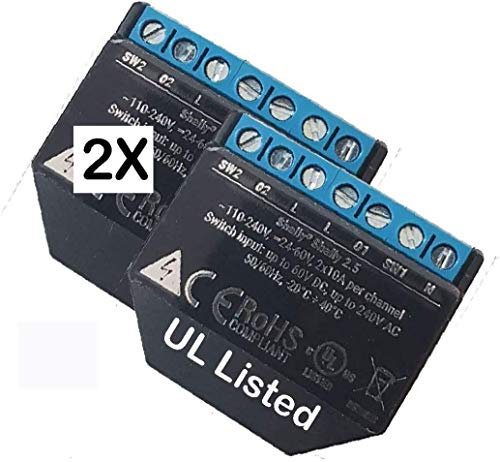 Shelly 2.5 UL Listed 2 Pezzi Alexa e Google Home