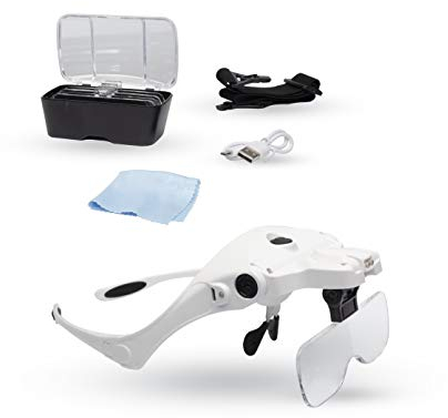 Lightcraft LED Lupe Brille & Stirnband LC1780USB