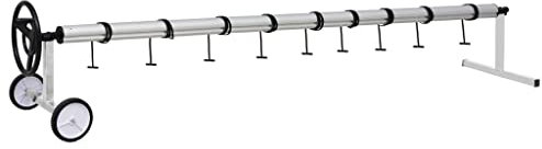 vidaXL Pool Cover Roller with Stainless Steel Base Weather and Water Resistant Durable Stable Solid Swimming Pool Cloth Sheet Roller