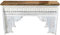 Orientalische Konsole Sideboard schmal Hadidza Weiss 150cm | Orient Vintage Konsolentisch orientalisch handgeschnitzt | Landhaus Anrichte aus Holz massiv | Asiatische Deko Möbel aus Indien