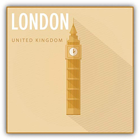 10cm! Klebe-Folie Wetterfest Made-IN-Germany Big Ben London United Kingdom Travel G797 UV&Waschanlagenfest Auto-Aufkleber Sticker Decal