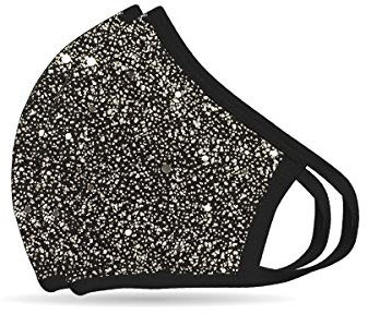 Neqi Xmas Wiederverwendbare Gesichtsmaske, Silber, Erwachsene S/M 30 g