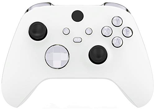 eXtremeRate Tasten Set für Xbox Series X&S Controller, Glänzende DIY-Ersatz D-Pad/ABXY/View/Share/Menü/LB RB LT RT Trigger Bumper Knöpfe Buttons für Xbox Core Controller-Chrome Silber