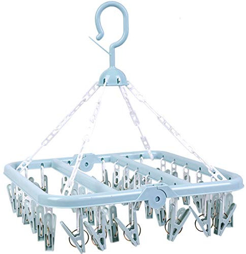 shunbang yuan 36 Clips Folding Clothes Hanger Children Adults Clothes Dryer drying rack clothes Windproof Socks Underwear Plastic Drying Rack