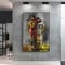 IFUNEW Canvas pictures Football Soccer Star Posters and Prints Ronaldo Messi Portrait Drawing Painting Canvas Picture Home Decor 60x90cm
