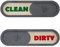 GEEKBEAR Wood Clean Dirty Magnet for Dishwasher (09. Grey Slider) - Colorful Wood Sliding Indicator - Slider Type Dishwasher Sign - No-Scratch Kitchen Refrigerator Storage Decor Accessories