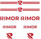 8 Adesivi Rimor per Camper - Adesivi per camper - Colore Blu, Rosso, Grigio - Rimor - Accessori per camper - Decalcomanie per Camper - Adesivi in Vinile (Rosso)
