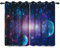 YONGFOTO 117x138cm Platz Gardinen für Jungenzimmer Großer Planet Heller Fleck Fantasie Galaxis Platz Verdunkelungsvorhänge für Themenspielzimmer Privattheaterraum, 2 Paneele mit Öse