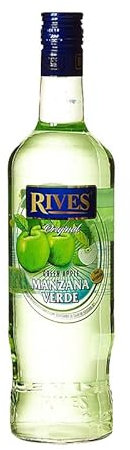 Licor Sin Alcohol Manzana Verde Rives de 70 cl - España - Destileria Rives (Pack de 1 botella)