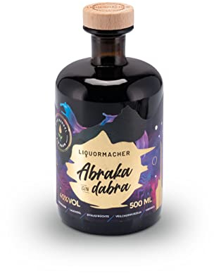 LiquorMacher Abrakadabra Gin 500ml [40% Vol.] – Blauer Lavendel Gin mit Farbwechsel unter Zugabe von Tonic Water – Intensiv-frischer Geschmack – Gin Geschenk für Männer und Frauen