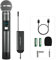 Phenyx Pro Sistema microfono wireless professionali digitale singolo, con 1 microfono dinamico palmare in metallo, mini ricevitore, 5 frequenze UHF per karaoke, DJ, canto, chiesa, matrimonio(PDP-1-1H)