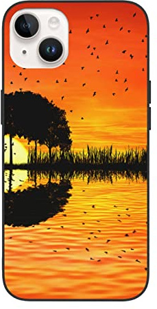 BEULSI Lake Guitar Reflection Handyhülle für iPhone 14, stoßfeste Handyhülle entworfen für iPhone 14 (für iPhone 14/14 Plus) Weiß