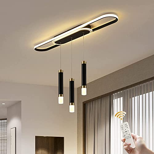 Oninio LED Moderner Pendelleuchte 3-Lichter 3000K-6000K Dimmbar Hängeleuchte mit Fernbedienung 62W Pendelleuchten für Küche, Esszimmer, Wohnzimmer 100cm