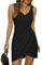 Missufe Cocktailkleid Elegant Wickelkleid Vintage Kleider Damen Sommer Festliche Partykleid (schwarz, klein)