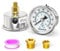 MEANLIN MEASURE 0~200Psi Dry Pressure Gauge Stainless Steel 1/8 NPT 2 FACE DIAL Waterproof for Air Compressor Air Regulator Water Filter Center Back Mount, with 1/4 NPT and 3/8 NPT Hex Bushing