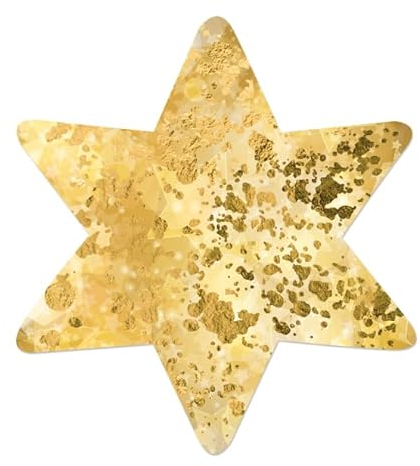 Logbuch-Verlag 200 Sterne Aufkleber gold Sternaufkleber goldfarben gesprenkelt gold-foliert Sticker auf Rolle Weihnachten 5 cm