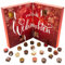 Hallingers Frohe Weihnachten - Adventskalender Pralinen Geschenk handmade ohne Alkohol aus Edelkakao Schokolade (Box) - Geschenk im Sommer & als perfektes Grillgeschenk | Glückwunsch Chanukka Freundsc