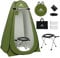 Huskfirm Portable Toilet Kit for Adults, Pop Up Privacy Tent, Stainless Steel Portable Camping Toilet with Toilet Tent, Instant Portable Outdoor Shower Tent Camp Toilet Changing Dressing Room