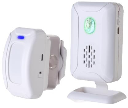 Wireless Motion Sensor Doorbell with Dual Alerts & 280m Range - 17 Ringtones, LED Flash, IP55 Weatherproof for Home/Business/Elderly Care (2 Sensors + 1 Receiver, Battery/USB Powered)