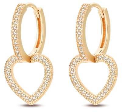 CYCUFF 925 Sterling Silber Hoop Ohrringe Bunte Cubic Zirkonia Schmuck Ohrringes für Frauen Set Ohrring Geschenke für Sie