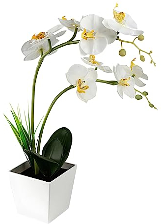 IMIKEYA Led Orchideen-blumenlicht Batteriebetriebene Dekoleuchte Mit Weißen LEDs Verstellbare Drahtstiele Romantische Künstliche Orchidee Für Wohnzimmer Schlafzimmer Und Events