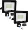 JESLED Faretto LED Da Esterno Con Sensore di Movimento, 50W 4500 Lumen, IP66 Impermeabile per Giardino, Cortile, Patio, Garage Due confezioni