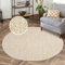 carpet city Kurzflor Teppich Wohnzimmer Gelb - 200 cm Rund - Einfarbig, Meliert - Teppiche Modern, Boho für Schlafzimmer, Esszimmer