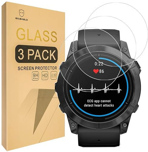 Mr.Shield Schutzfolie Kompatibel mit Garmin Epix Pro (Gen 2) [51mm] [3 Stück] Schutzglas Schutzglasfolie 9H Härte, HD Klare Displayschutzfolie